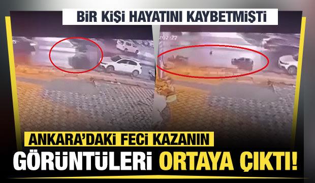 Ankara'da bir kişinin hayatını kaybettiği motosiklet kazası kamerada
