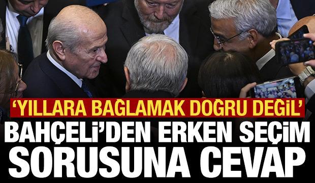 Bah&ccedil;eli'den erken se&ccedil;im sorusuna cevap: Zaman geldiğinde yapmak lazım