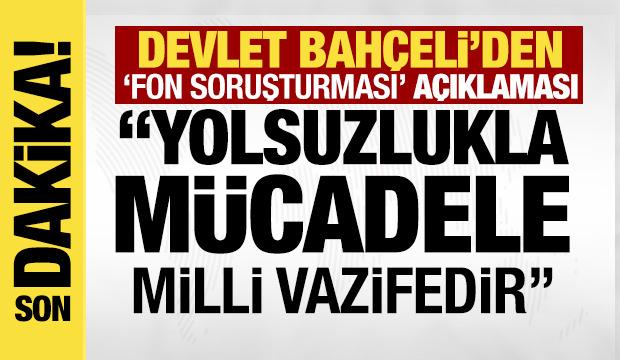 Bah&ccedil;eli'den fon soruşturması a&ccedil;ıklaması: 'Milli vazife' diyerek konuştu!
