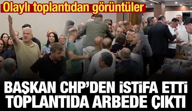 CHP'den istifa eden Kotan'ın katıldığı meclis toplantısında gerginlik