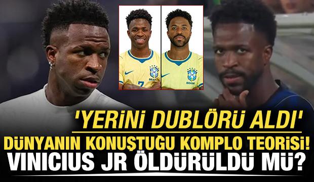 D&uuml;nya bu komplo teorisini konuşuyor! Vinicius Junior &ouml;ld&uuml;r&uuml;ld&uuml; m&uuml;? 'Yerini dubl&ouml;r&uuml; aldı'