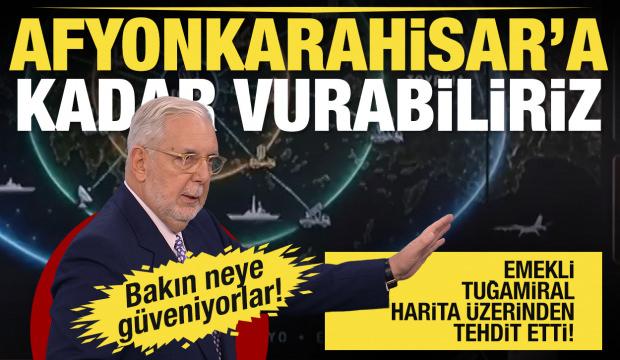 Emekli Tuğamiral Egolfopoulos'tan haritalı tehdit: Afyonkarahisar'a kadar vurabiliriz