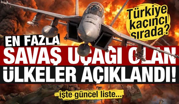En fazla savaş u&ccedil;ağı olan &uuml;lkeler a&ccedil;ıklandı! T&uuml;rkiye'de ka&ccedil; tane var! Liste g&uuml;ncellendi...