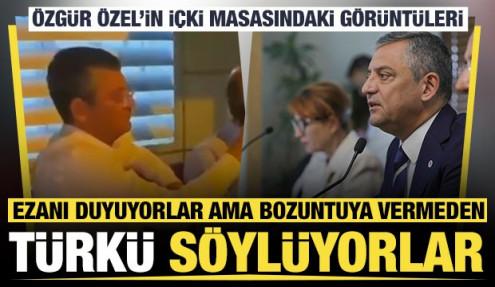 Ezanı duyuyorlar ama bozuntuya vermeden t&uuml;rk&uuml; s&ouml;yl&uuml;yorlar: &Ouml;zg&uuml;r &Ouml;zel'in yeni g&ouml;r&uuml;nt&uuml;leri