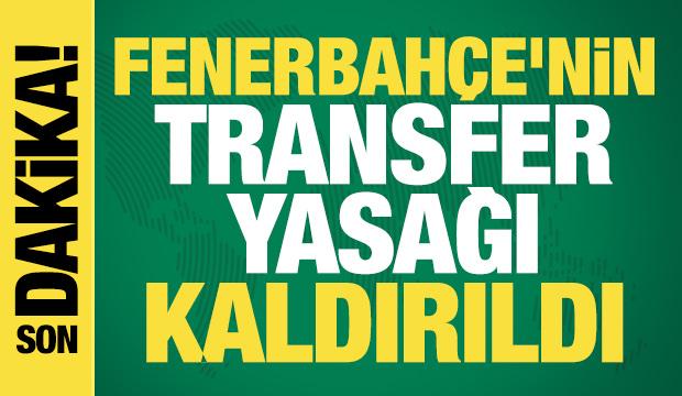 Fenerbah&ccedil;e'nin transfer yasağı kaldırıldı