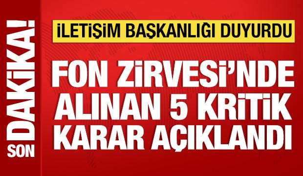 İletişim Başkanlığı, Fon Zirvesi'nde alınan 5 kritik kararı a&ccedil;ıkladı