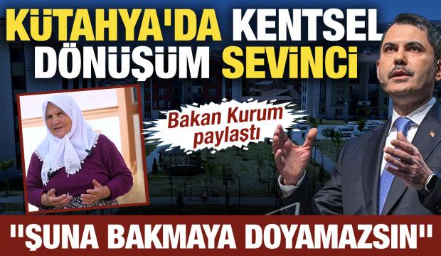 K&uuml;tahya'da kentsel d&ouml;n&uuml;ş&uuml;m sevinci: Bakan Kurum paylaştı: "Şuna bakmaya doyamazsın"