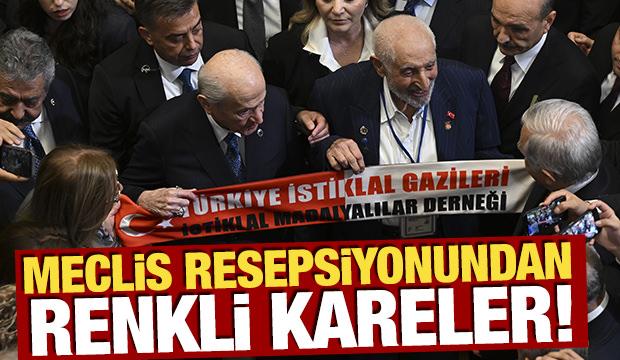 Mecliste yeni yasama yılı dolayısıyla resepsiyon d&uuml;zenlendi! İşte renkli kareler