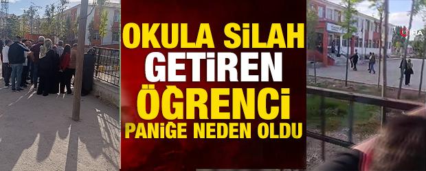 Okula silahla getiren &ouml;ğrenci paniğe neden oldu