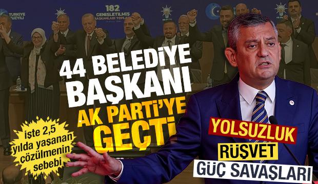 Son 2,5 yılda b&uuml;y&uuml;k &ccedil;&ouml;z&uuml;lme: 44 belediye başkanı AK Partili oldu