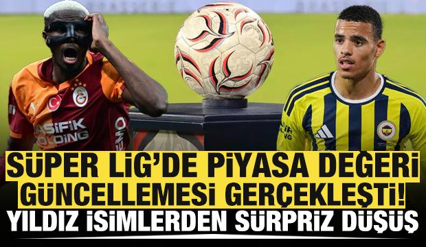 S&uuml;per Lig'de piyasa değeri g&uuml;ncellemesi ger&ccedil;ekleşti! Yıldız isimlerden s&uuml;rpriz d&uuml;ş&uuml;ş