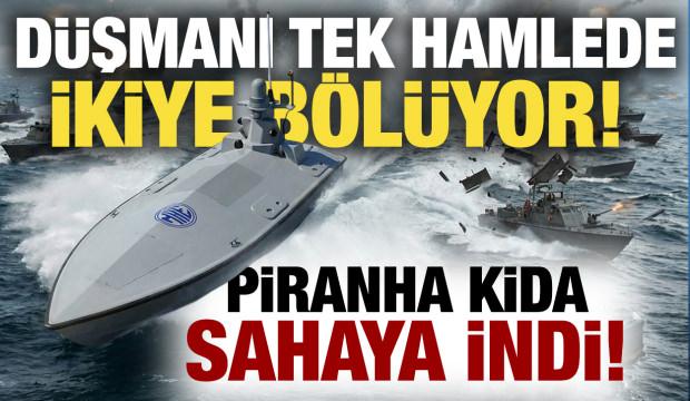 Tek hamlede d&uuml;şman gemisini ikiye b&ouml;l&uuml;yor! Bir tonluk patlayıcıyla sahaya indi!