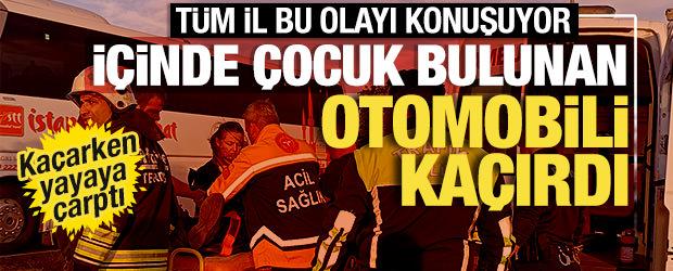 Tekirdağ'da akıl dışı olay! İ&ccedil;inde &ccedil;ocuk bulunan otomobili ka&ccedil;ırdı