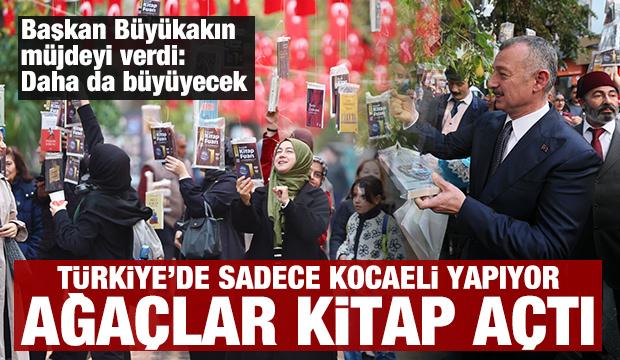 Türkiye’de sadece Kocaeli yapıyor; Ağaçlar kitap açtı