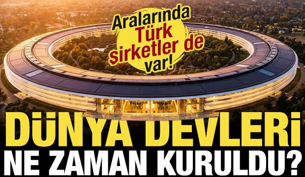 T&uuml;rkiye&rsquo;den de şirketler var! D&uuml;nya devleri ne zaman kuruldu?