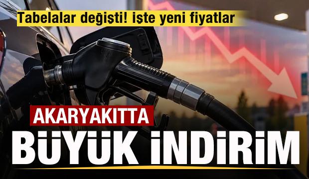Akaryakıtta b&uuml;y&uuml;k indirim! Tabelalar değişti! İşte yeni fiyatlar