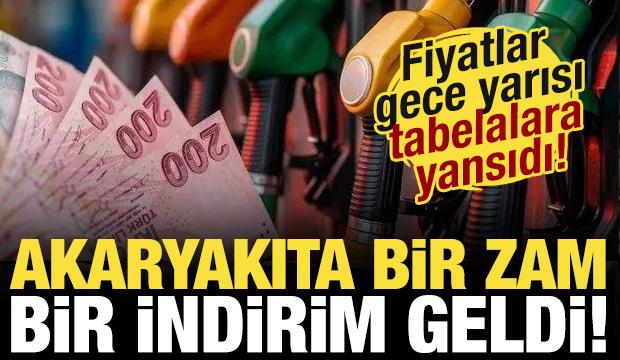 Akaryakıta bir zam, bir indirim geldi! İşte g&uuml;ncel benzin ve motorin fiyatları...
