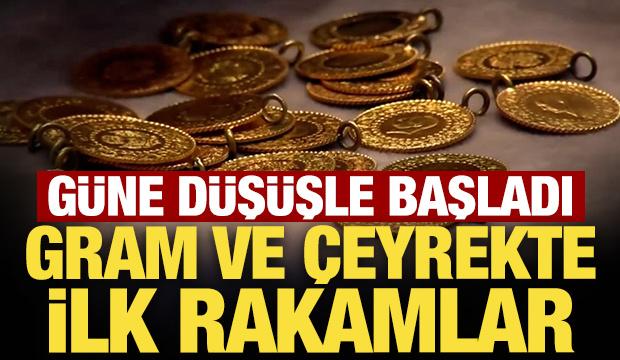 Altın fiyatları g&uuml;ne d&uuml;ş&uuml;şle başladı: Gram ve &ccedil;eyrekte ilk rakamlar