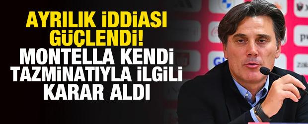 Ayrılık iddiası g&uuml;&ccedil;lendi! Montella, kendi tazminatıyla ilgili karar aldı