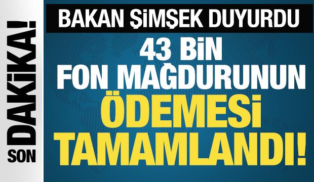 Bakan Şimşek duyurdu: 43 bin fon yatırımcısının paraları yatırıldı