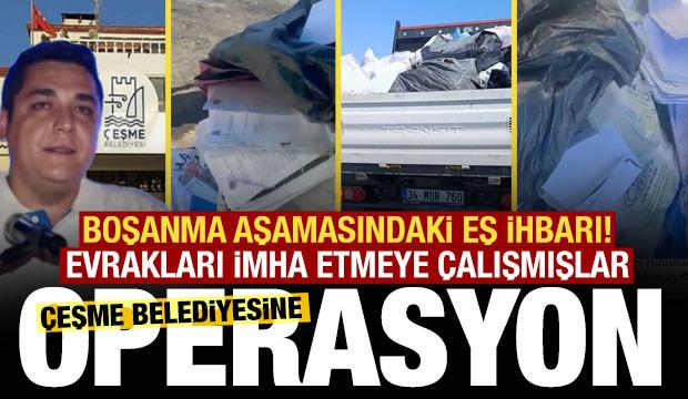 Boşanma aşamasındaki eş ihbar etti: Evrak yakma skandalı: Belediyeye r&uuml;şvet operasyonu