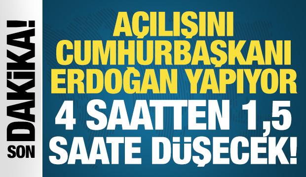 Cumhurbaşkanı Erdoğan &Ccedil;erkezk&ouml;y-Kapıkule Hızlı Tren Hattı'nın a&ccedil;ılışında konuşuyor
