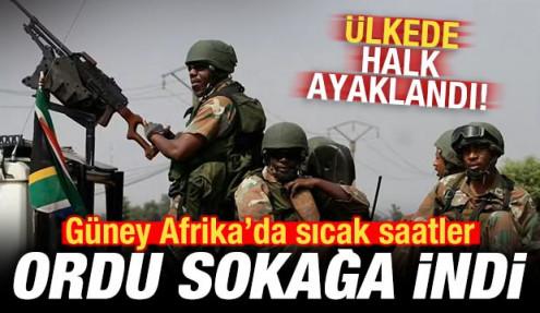G&uuml;ney Afrika'da sıcak saatler! Ordu sokağa indi! Halk ayaklandı