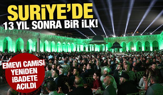 Halep'teki Emevi Camisi 13 yıl sonra yeniden ibadete a&ccedil;ıldı