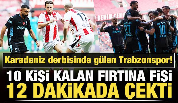Karadeniz derbisinde g&uuml;len Trabzonspor oldu! Fırtına, fişi 12 dakikada &ccedil;ekti