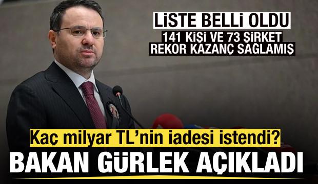 Liste belli oldu! Fon soruşturmasında ka&ccedil; milyar geri &ccedil;ağrıldı? Bakan G&uuml;rlek a&ccedil;ıkladı