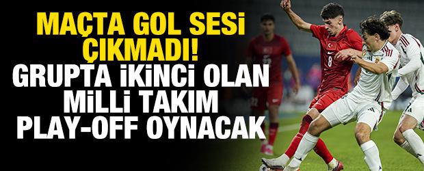 Ma&ccedil;ta gol sesi &ccedil;ıkmadı! Grupta ikinci olan Milli Takım play-off oynacak