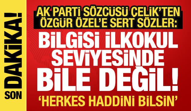 &Ouml;mer &Ccedil;elik'ten &Ouml;zg&uuml;r &Ouml;zel'in s&ouml;zlerine sert tepki: Yalan siyaseti yapıyor