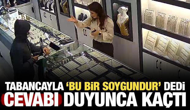 Oyuncak tabancayla kuyumcu soymaya kalktı, aldığı cevapla ka&ccedil;tı