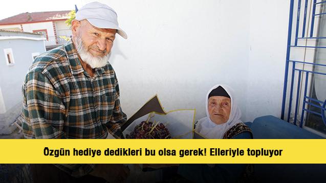 &Ouml;zg&uuml;n hediye dedikleri bu olsa gerek! 58 yıllık hanımına her doğum g&uuml;n&uuml;nde &uuml;z&uuml;m veriyor