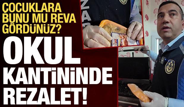 Okul kantinindeki mide bulandıran kantin zabıta ekiplerini isyan ettirdi