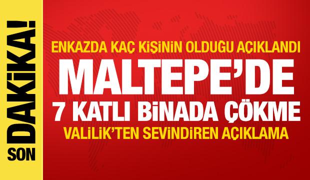 Son dakika haberi: Maltepe'de 7 katlı binada &ccedil;&ouml;kme! Enkazdan peş peşe m&uuml;jdeli haberler