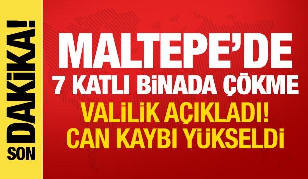 Son dakika haberi: Maltepe'de 7 katlı binada &ccedil;&ouml;kme! Valilik a&ccedil;ıkladı, can kaybı y&uuml;kseldi