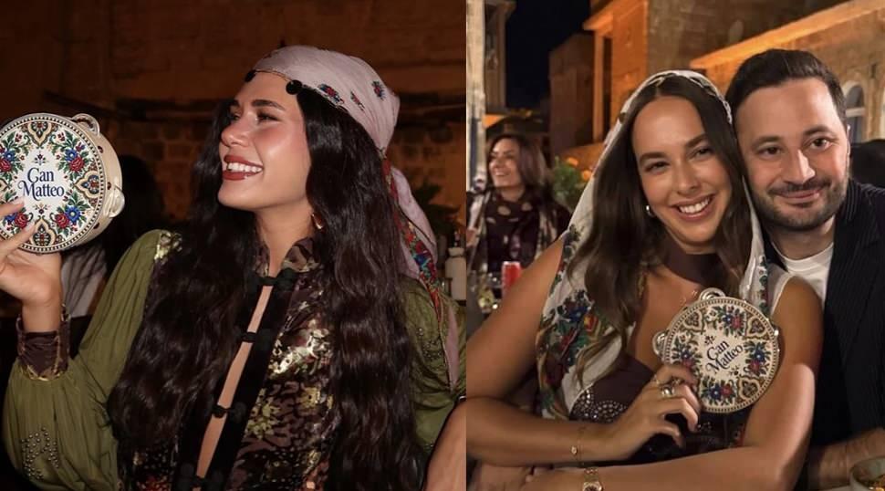 Sosyete isimler Mardin'de! Vaftiz t&ouml;reni i&ccedil;in tef &ccedil;alıp zılgıt &ccedil;ektiler