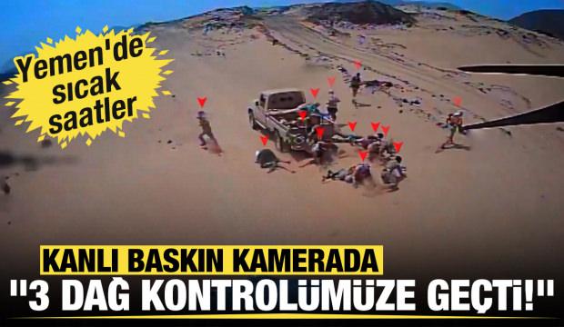 Yemen ordusu, &uuml;&ccedil; stratejik dağı geri aldı! Kanlı baskın kamerada