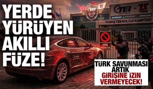 Yerde y&uuml;r&uuml;yen akıllı f&uuml;ze! Tesla ara&ccedil;lar artık savunma sanayii kamp&uuml;slerine giremeyecek