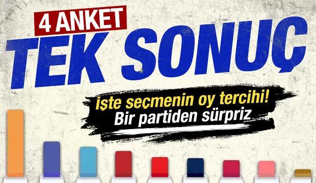 4 anket, tek sonu&ccedil;: Se&ccedil;menin oy tercihi belli oldu! Bir partiden s&uuml;rpriz 