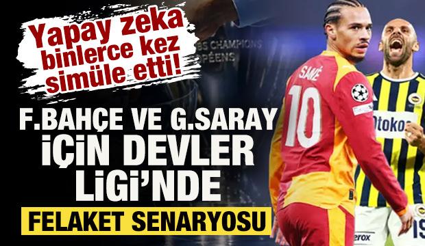 Yapay zeka sim&uuml;le etti! F.Bah&ccedil;e ve G.Saray i&ccedil;in Devler Ligi'nde felaket senaryosu