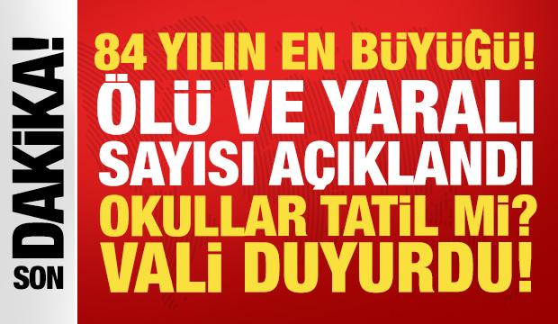 84 yılın en b&uuml;y&uuml;k yağışı! Vali G&uuml;l acı bilan&ccedil;oyu a&ccedil;ıkladı: İstanbul'da okullar tatil