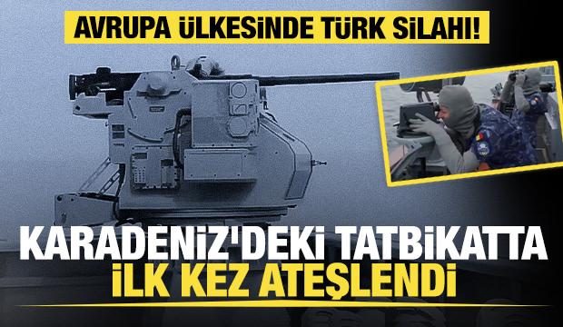 Avrupa &uuml;lkesinde T&uuml;rk silahı şov yaptı! İlk atışını tatbikatta ger&ccedil;ekleştirdi