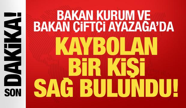Bakan Kurum ve Bakan &Ccedil;ift&ccedil;i Ayazağa'da! 'Kaybolan bir kişi sağ bulundu!'