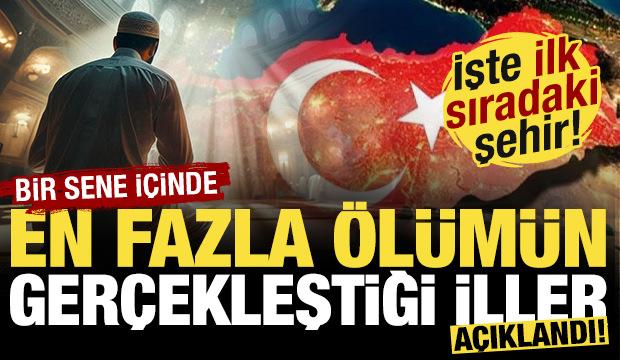 Bir sene i&ccedil;inde en fazla &ouml;l&uuml;m&uuml;n ger&ccedil;ekleştiği iller a&ccedil;ıklandı! İşte ilk sıradaki şehir...