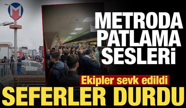 İstanbul'da metroda patlama sesleri! Yolcular tahliye edildi