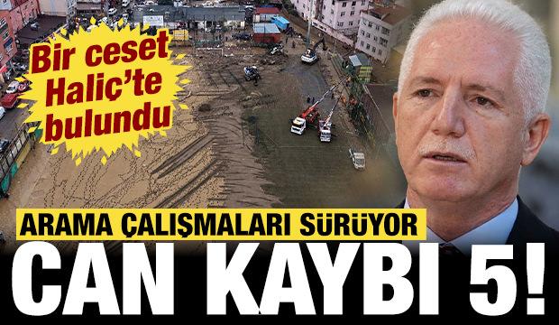İstanbul'daki sel felaketinde can kaybı 5'e y&uuml;kseldi: Ceset Hali&ccedil;'te bulundu!