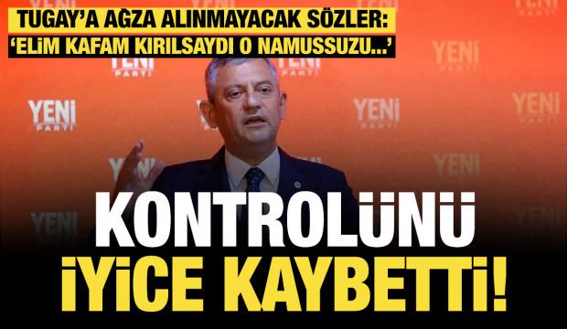 &Ouml;zg&uuml;r &Ouml;zel yine kontrolden &ccedil;ıktı! Cemil Tugay'a ağza alınmayacak s&ouml;zler: O namussuzu...