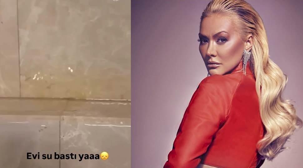 Şarkıcı Aylin &Ccedil;oşkun'un evini su bastı! O anlar kamerada